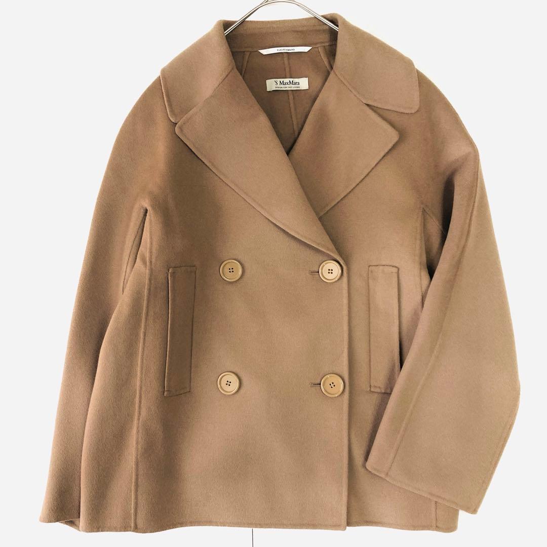 美品✨️サイズ44 マックスマーラ クチートアマーノピーコート キャメルカラー