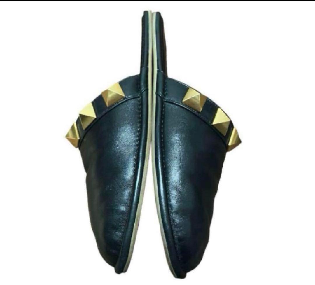 希少　VALENTINO GARAVANI レザーサンダル ゴールドスタッズ