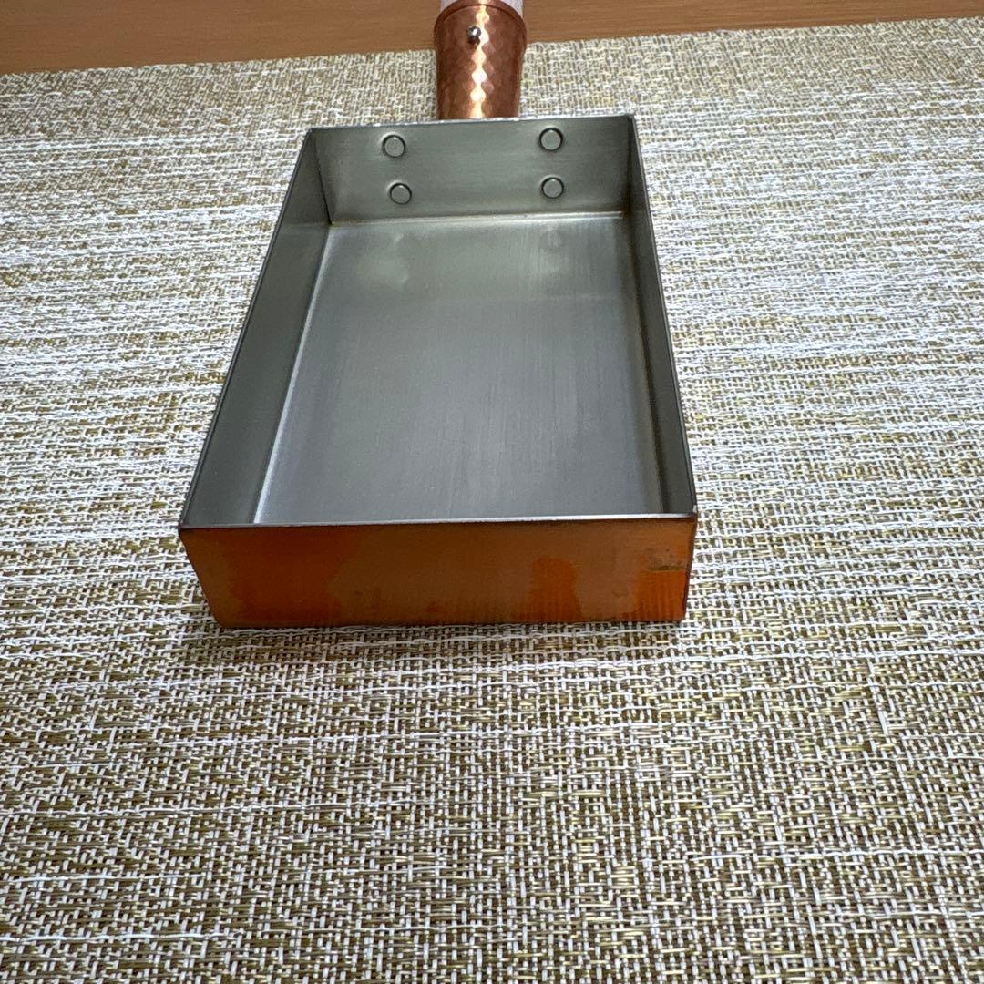 【美品】アイザワ工房　銅製玉子焼器 サイズ9✖️15cm ・厚さ1.2mm