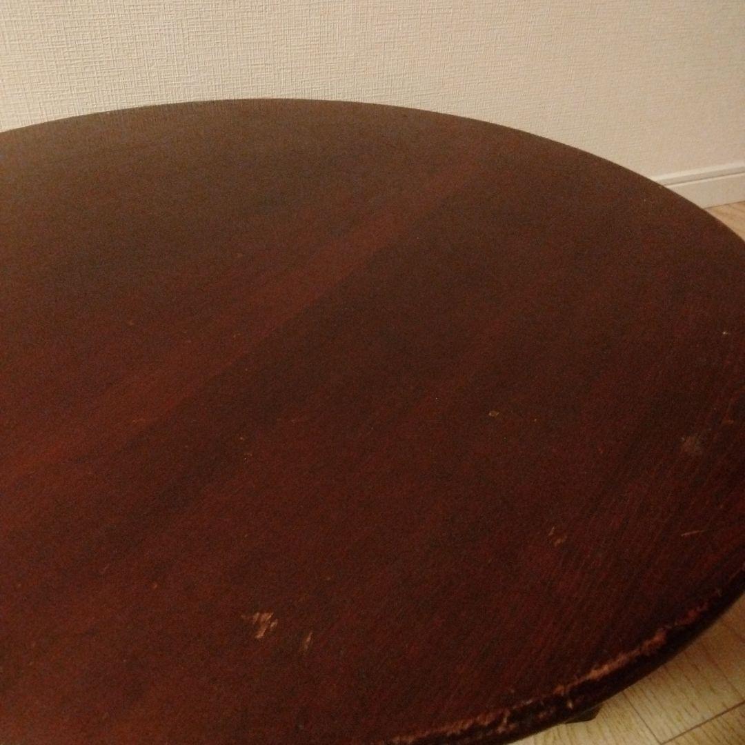 テーブル ダークブラウン レトロ ちゃぶ台 アンティーク ヴィンテージ 昭和
