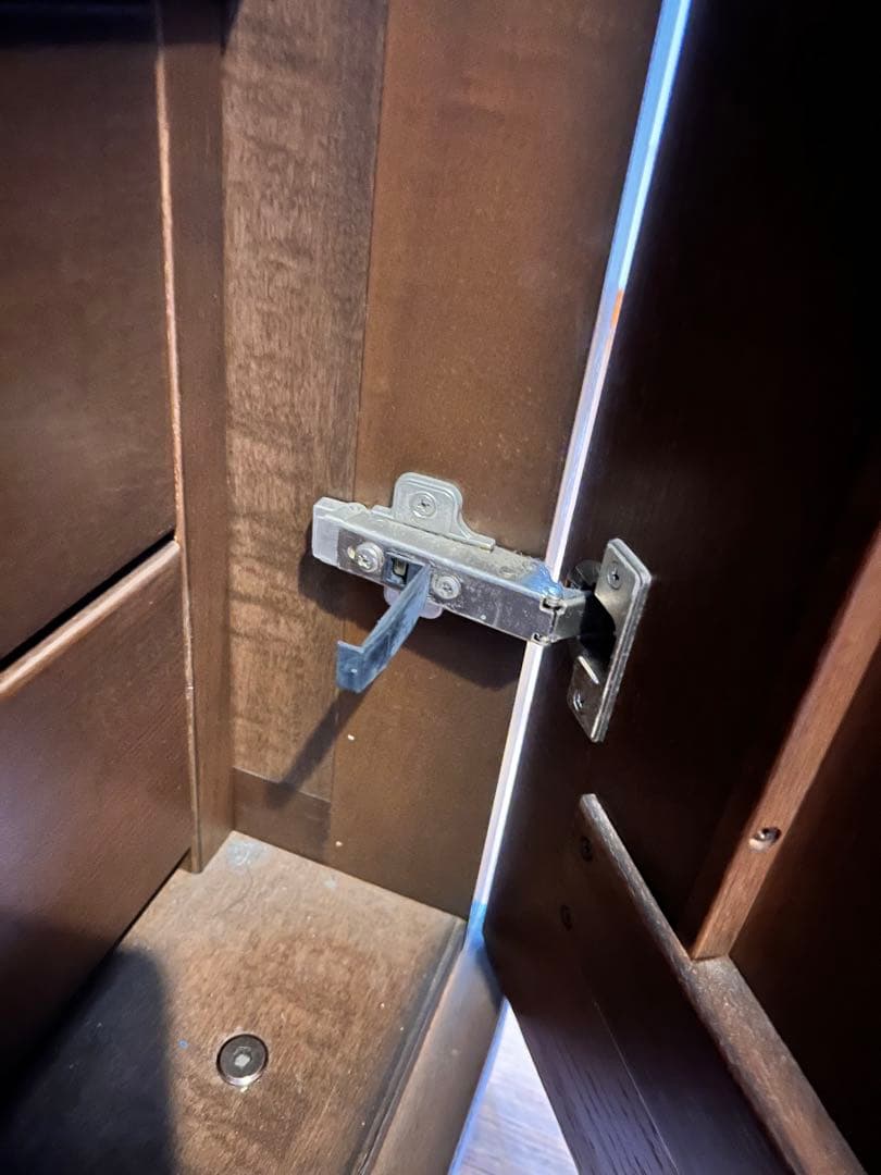 ダークブラウン 洋服タンス 引き出し付き