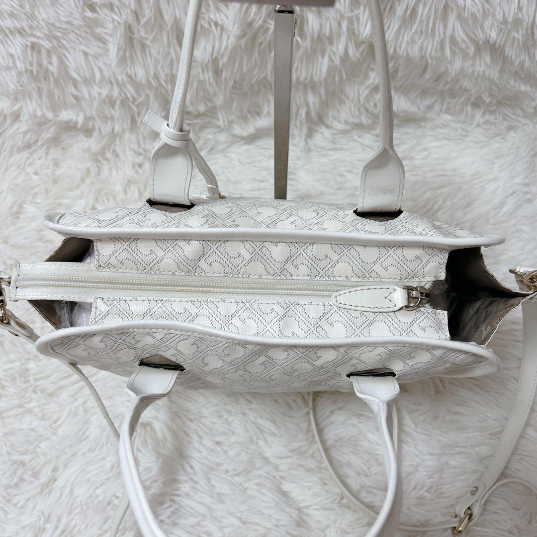 GHERARDINI ゲラルディーニ 2way ハンドバッグ ソフティ 総柄 白
