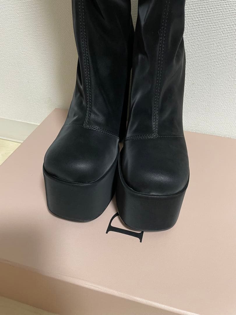 【新品未使用】Darich ダーリッチ スーパーストレッチレザーロングブーツ