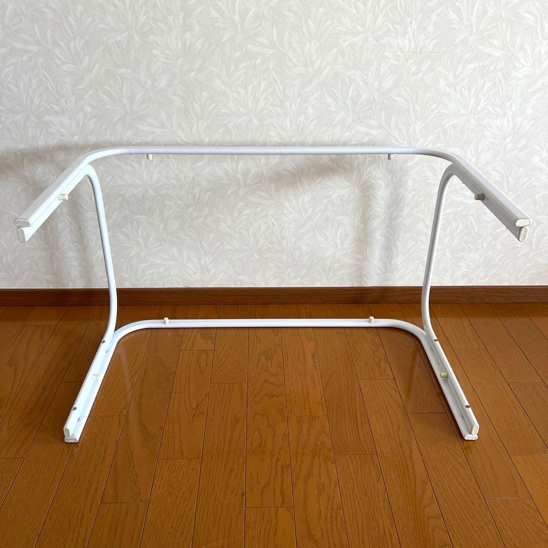 80s 90s モダン ガラステーブル ミッドセンチュリー アイアン 白ホワイト