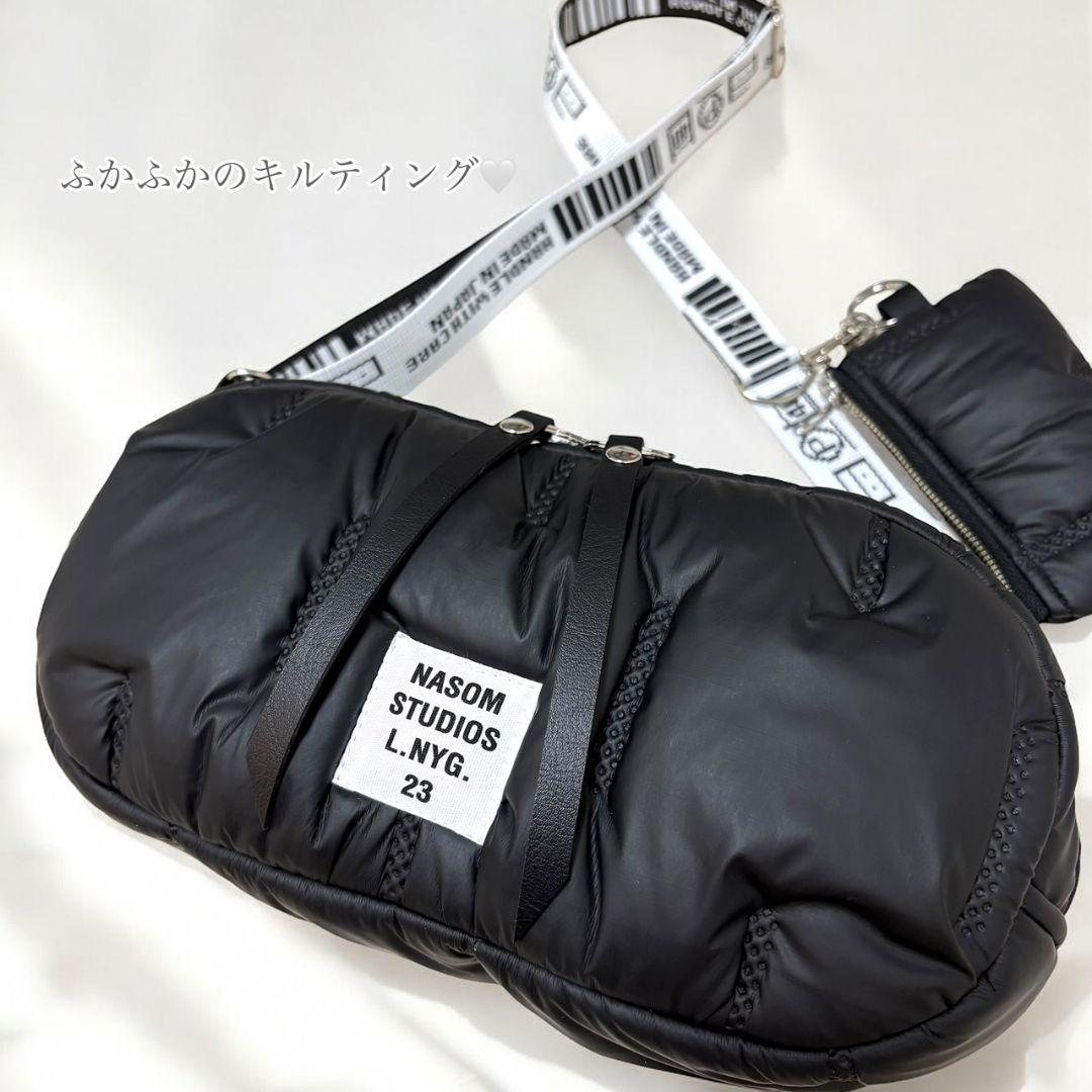 QUILTING shoulder bag ポーチ付き／black