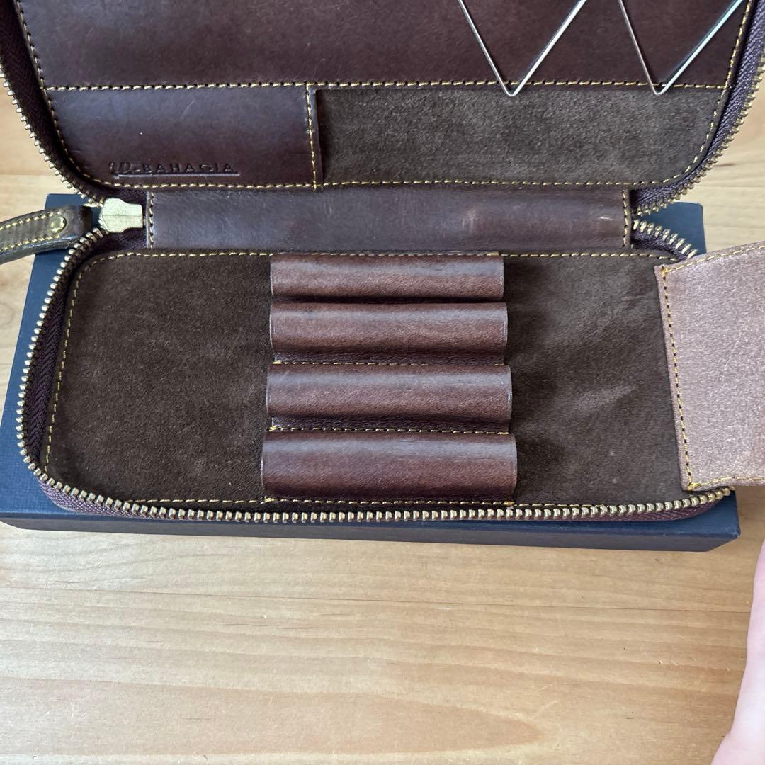 Bahagia&Craft レザー 筆箱　グリージオ