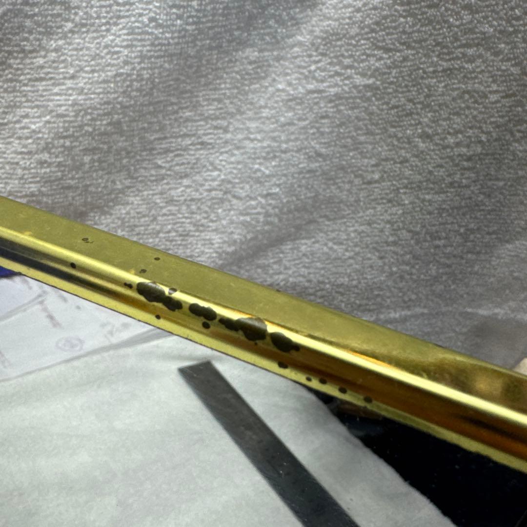 矢沢永吉　Ｅ.YAZAWA 鏡　パブミラー　昭和レトロ　極美品　金縁