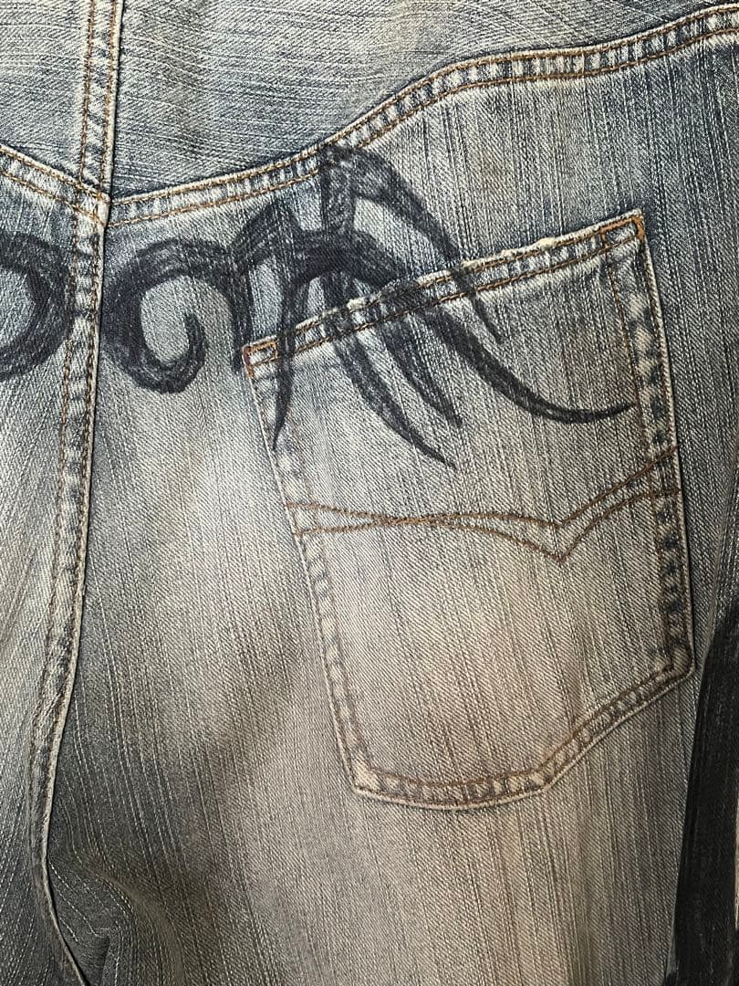 balenciaga 24AW y2k トライバル バギー デニム