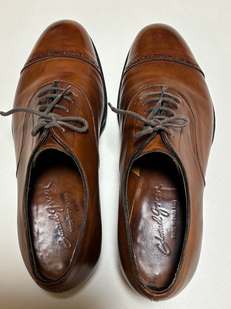 Edward Green キャップトゥ202ラスト UK6.5 E ブラウン