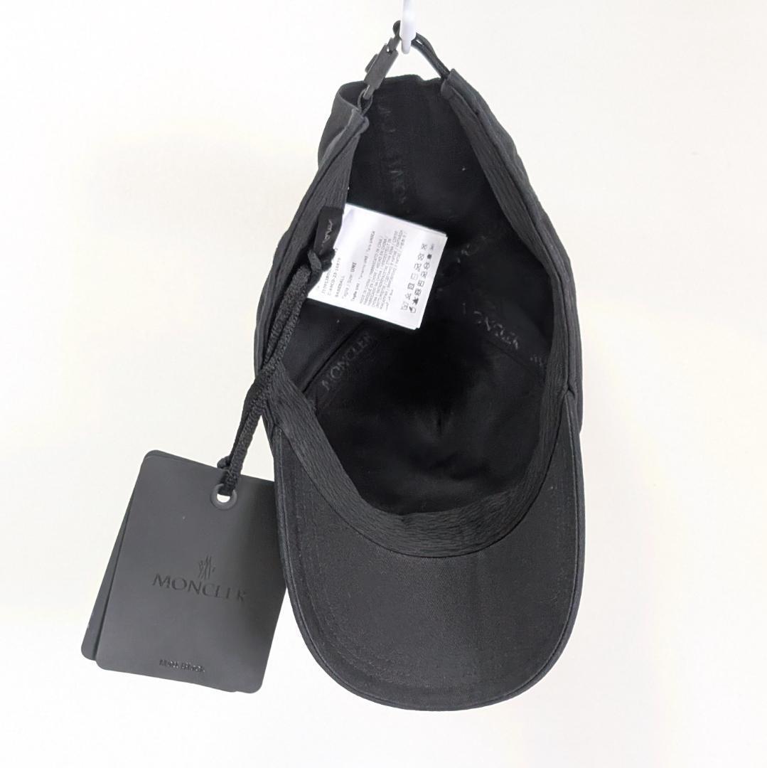 MONCLER モンクレール ロゴキャップ ブラック FREE 正規品 新品