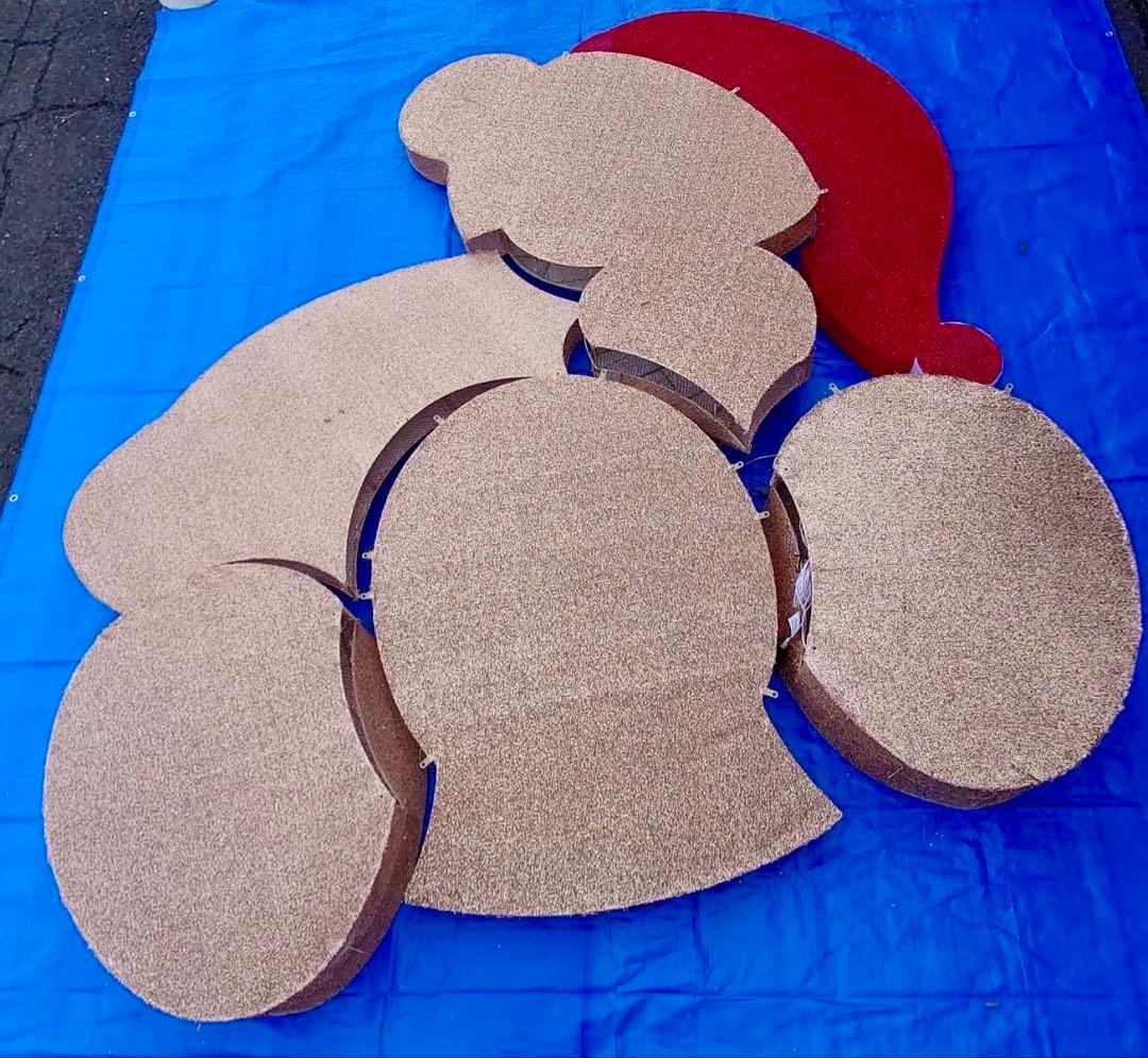 クリスマス 座っているクマのライト 約274cm 巨大 LED