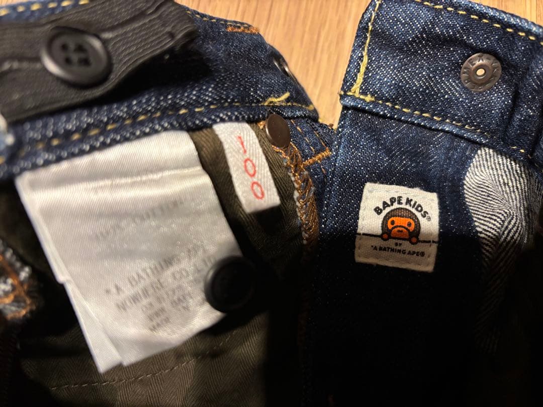 A BATHING APE BAPE KIDS ベイプ キッズ デニム 100