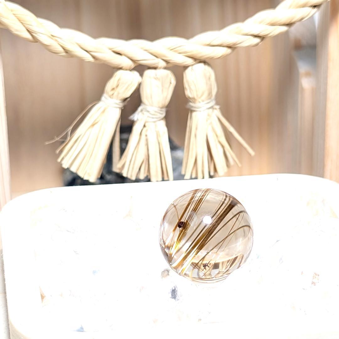 一点物 タイガータイチンルチルスフィア 18ミリ クリスタル台座 最強金運