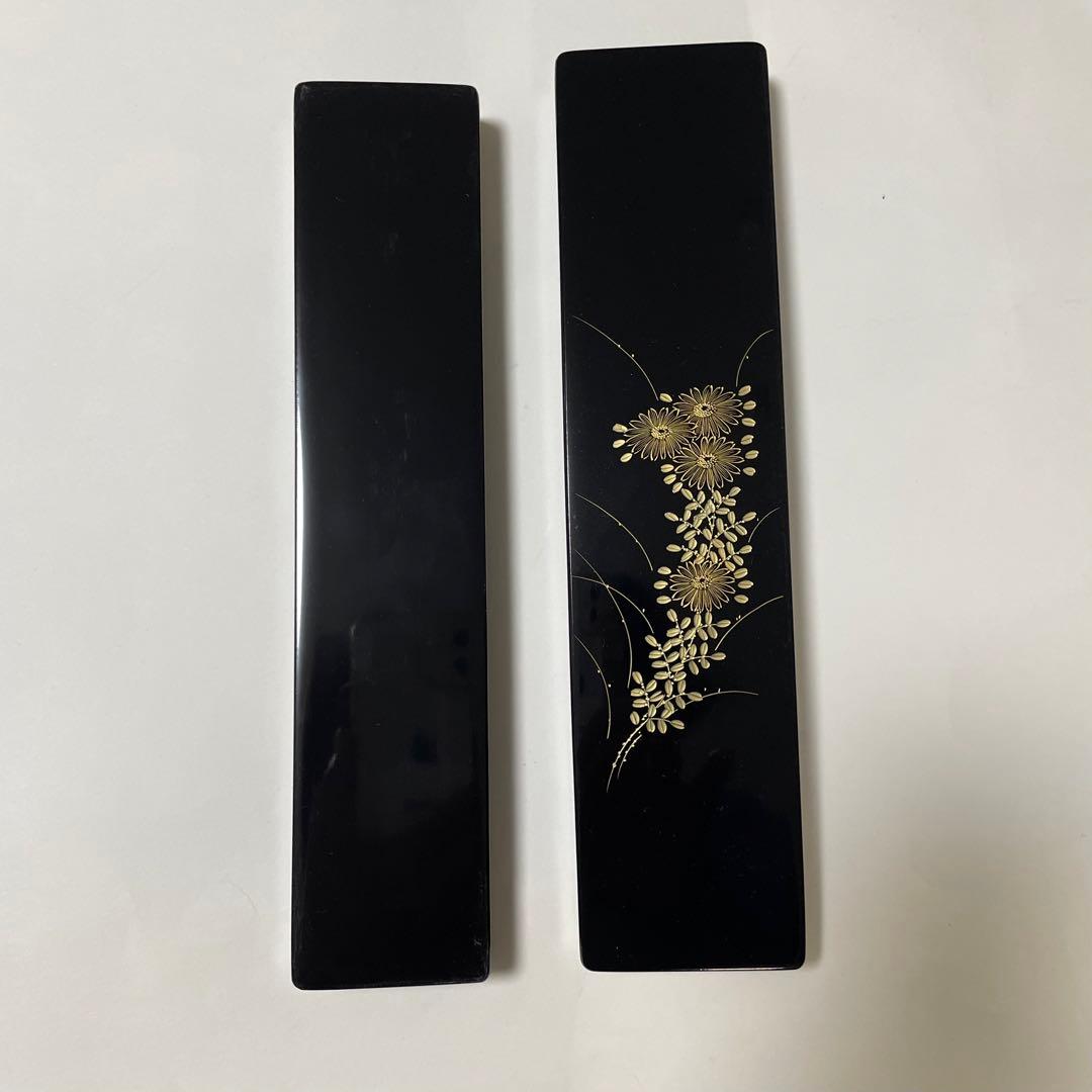 輪島塗　箸入れ　筆入れ