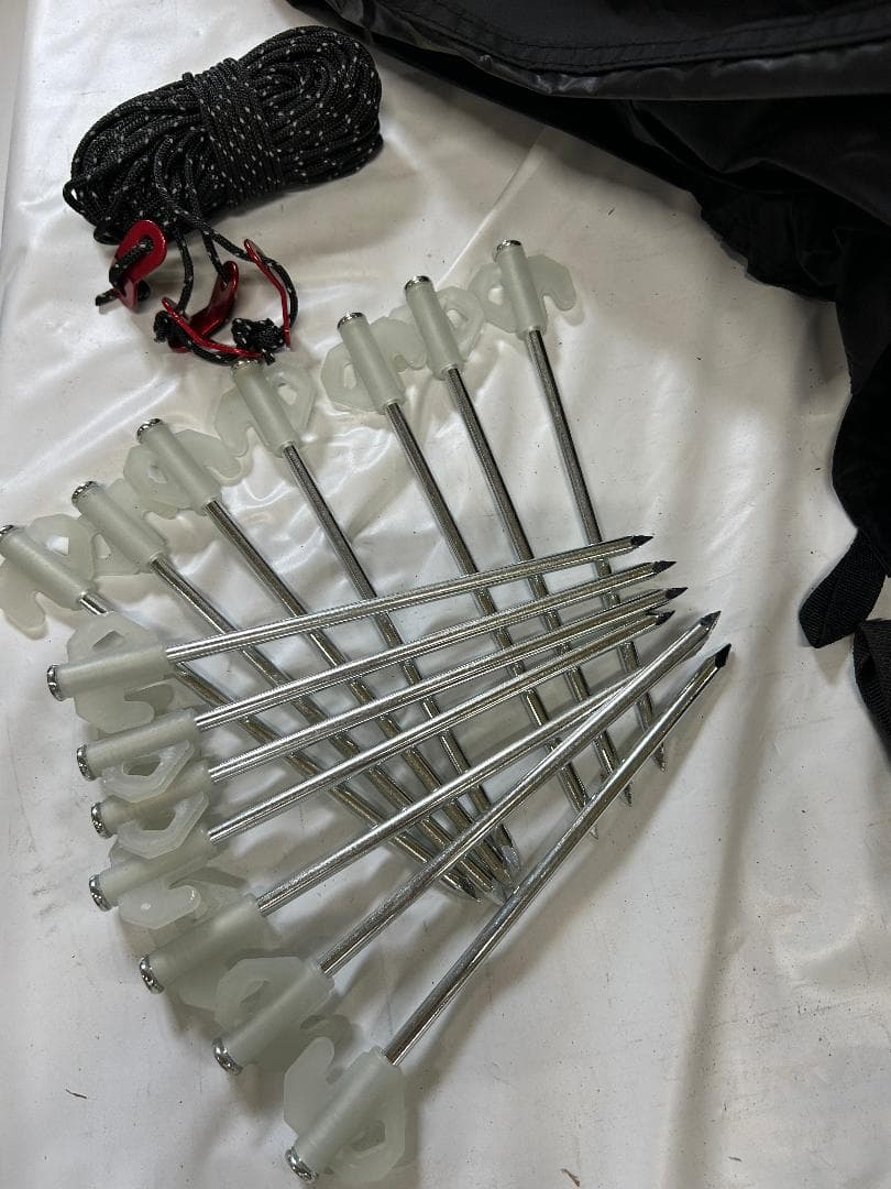 M-㉑【訳ありUSED C/破損】G-tent-L カーキ 大型 テント黒