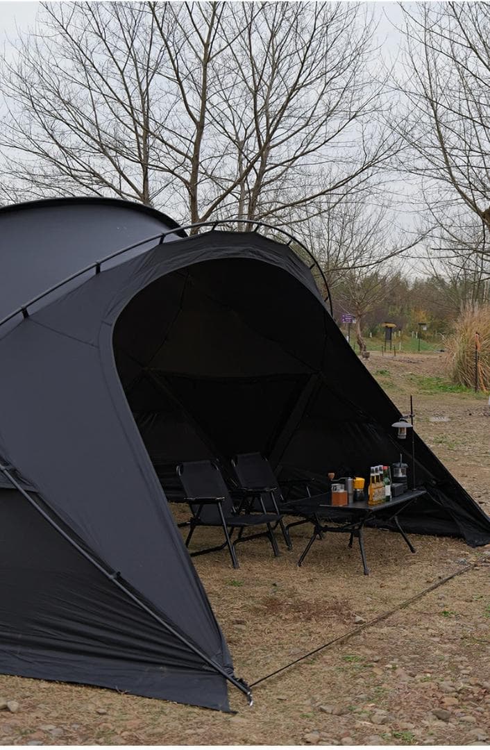 M-㉑【訳ありUSED C/破損】G-tent-L カーキ 大型 テント黒