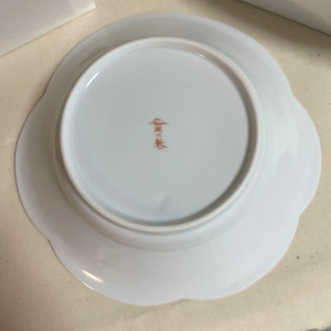 美品❗️深川製磁百代草アントレ　4枚　未使用