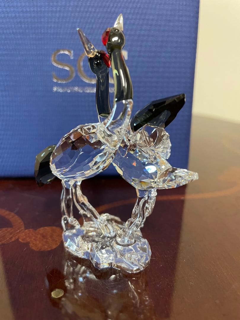 スワロフスキー　タンチョウヅル鶴　置物