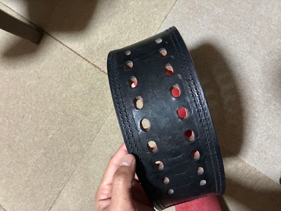 SBD トレーニング・パワーベルト 黒/赤 13mm