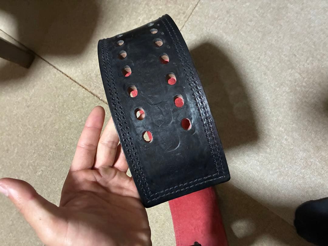 SBD トレーニング・パワーベルト 黒/赤 13mm