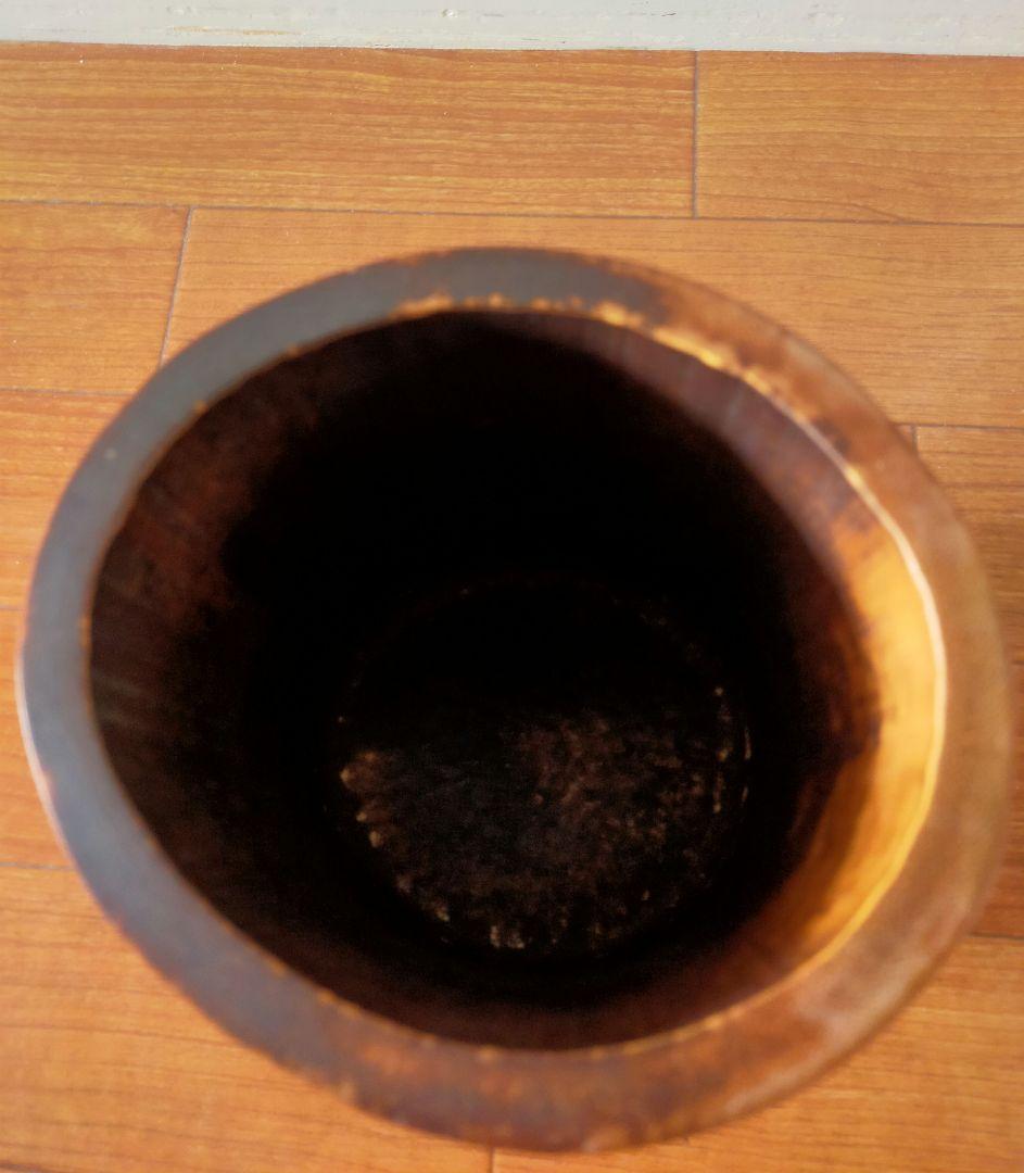 レトロ　竹彫 竹筆筒　置物　時代物