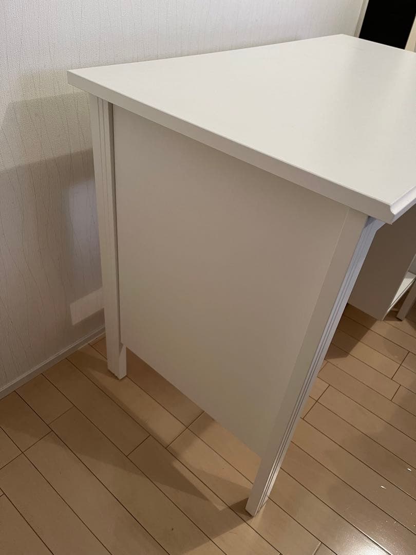 IKEA ブルサリ PCデスク 学習机 ホワイト 解体なしそのまま発送！