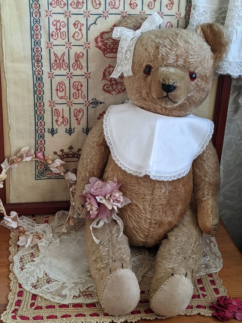 【h】アンティークベア　アンティークテディベア　大きいハーマン