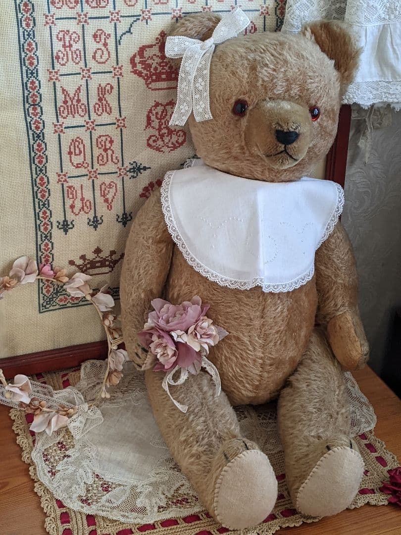 【h】アンティークベア　アンティークテディベア　大きいハーマン