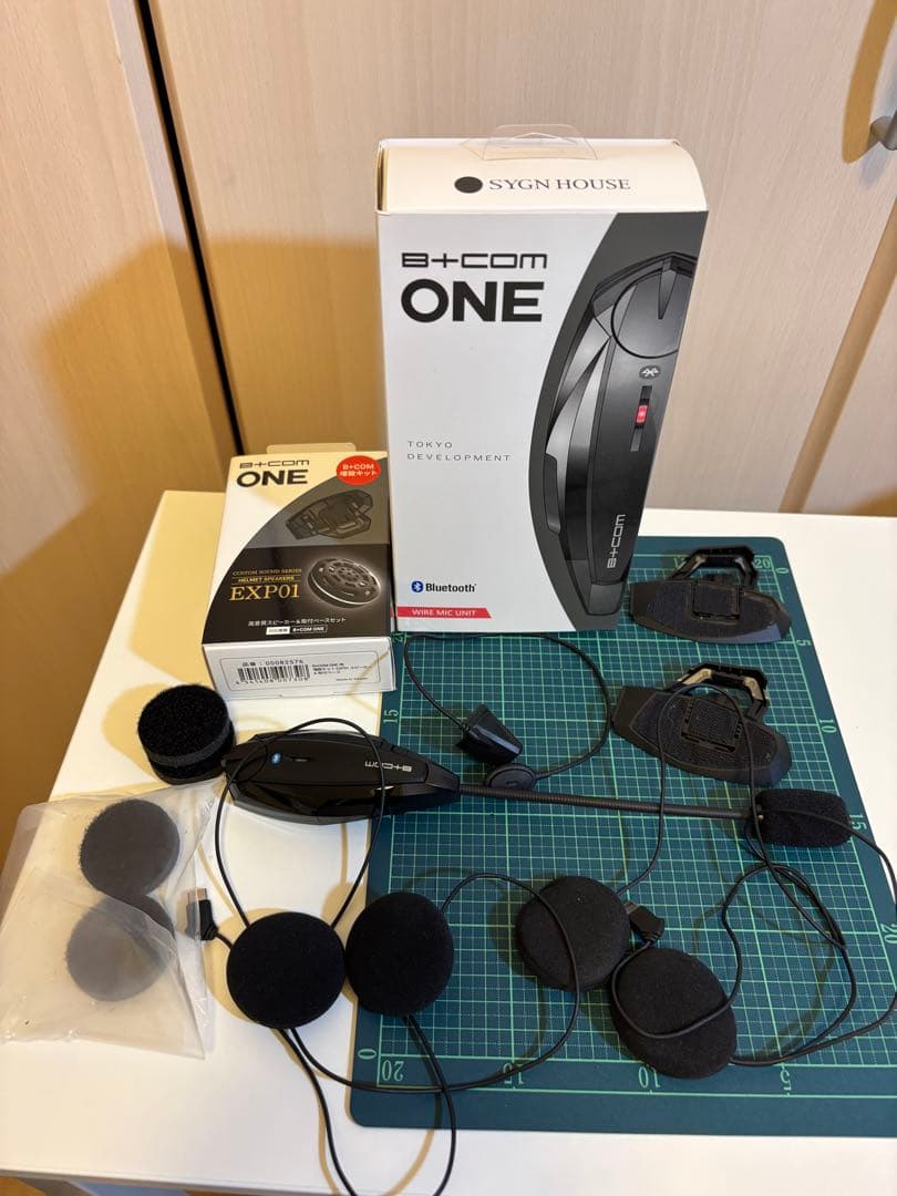 B+COM ONE アームマイク付き、ワイヤレスヘッドセット EX P01付き