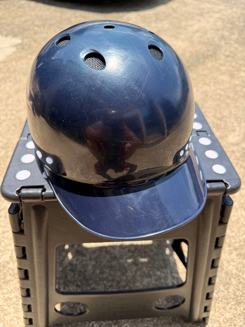 【ミズノ】軟式キャッチャー用ヘルメット ネイビー　XO