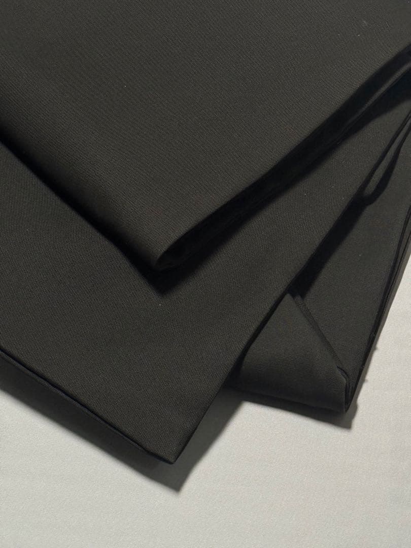 [美品] 塩瀬　名古屋帯　正絹　お太鼓柄　黒　箔　光琳菊　洒落帯　小紋　紬　無地