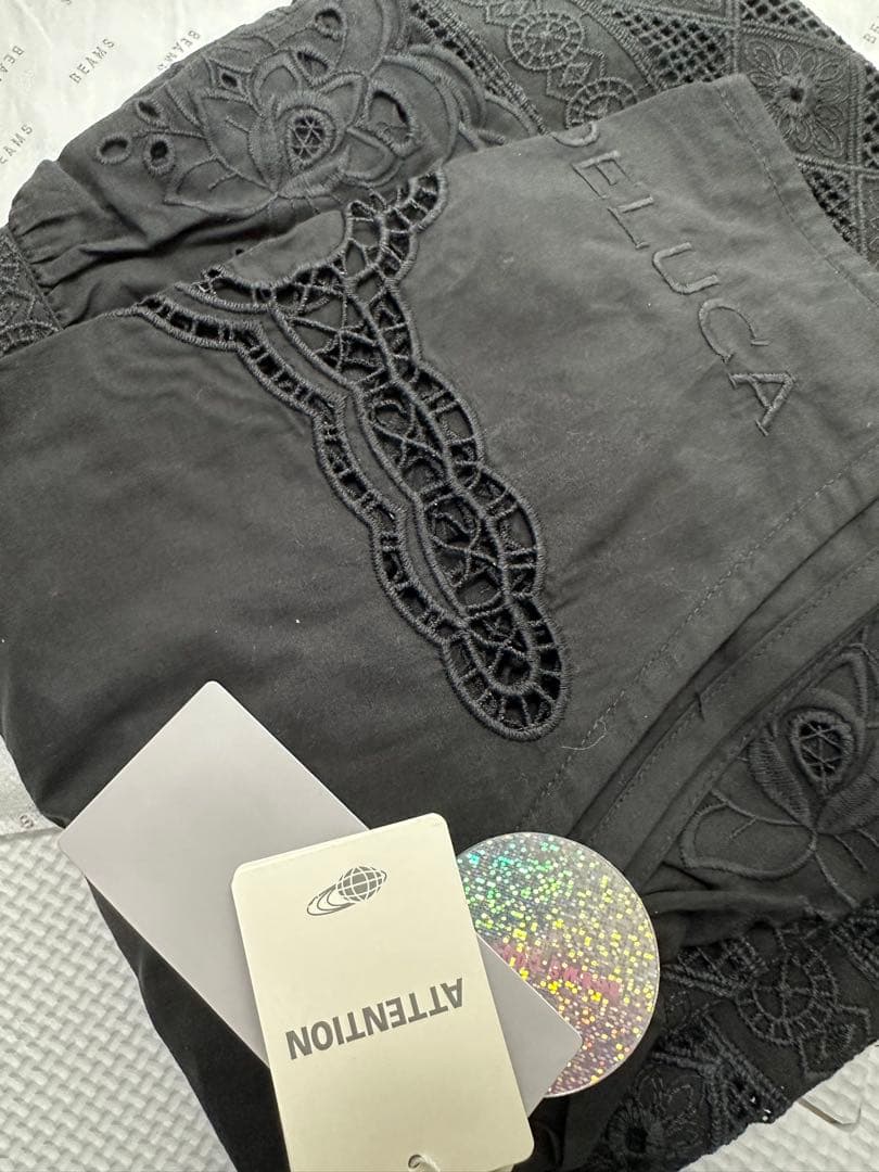 【完売】DEAN&DELUCAXBEAMS レースエプロン ブラック