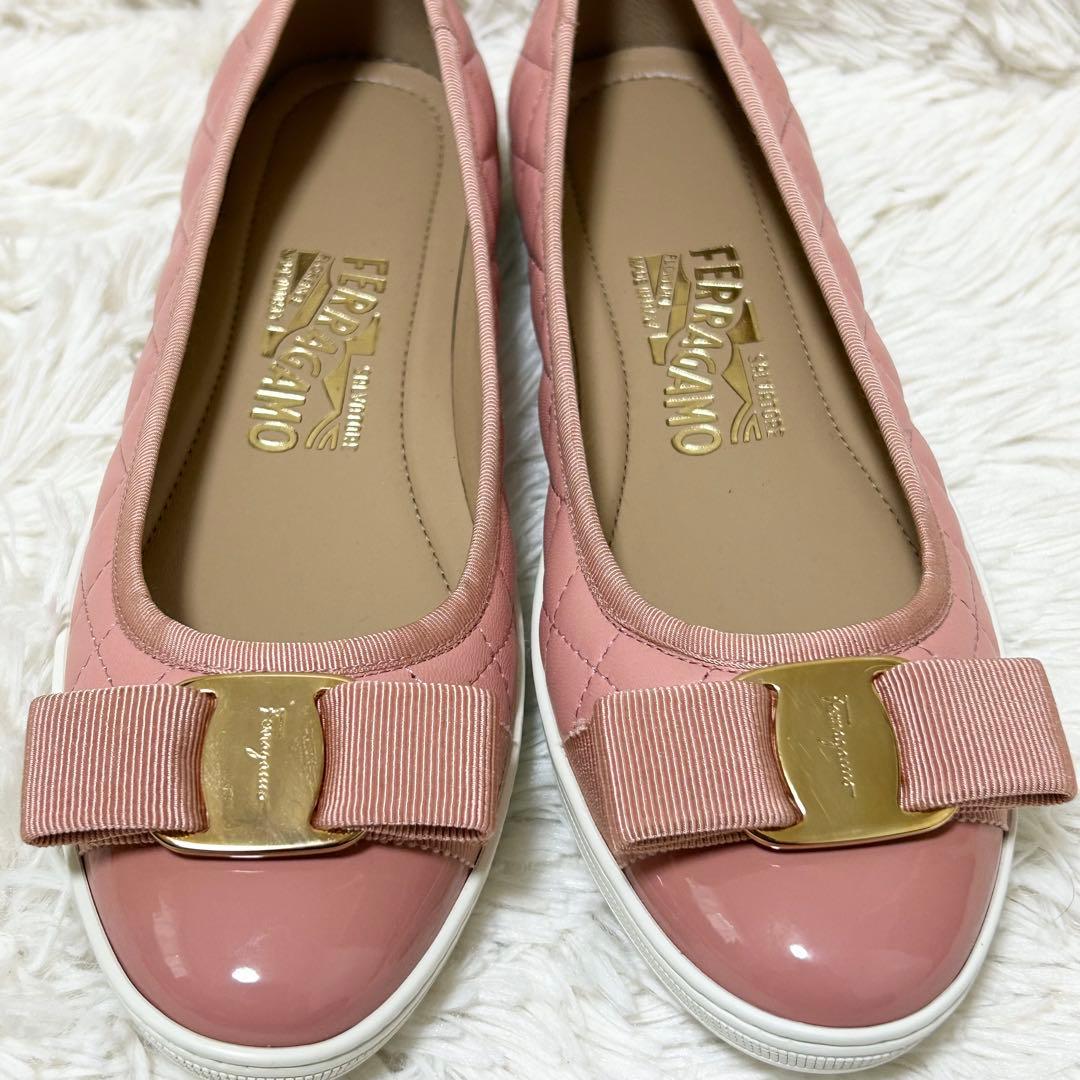 【美品】Salvatore Ferragamo フェラガモ バレリーナパンプス