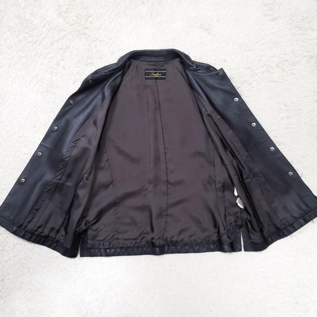 美品✨大きいサイズ Leilian ラムレザージャケット ブラック 13+サイズ