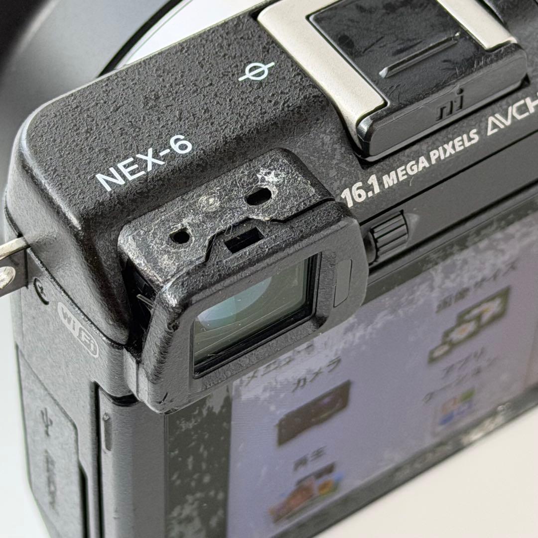 ソニー NEX-6 動作品、外観ボロボロ　バッテリー、レンズなし　ジャンク