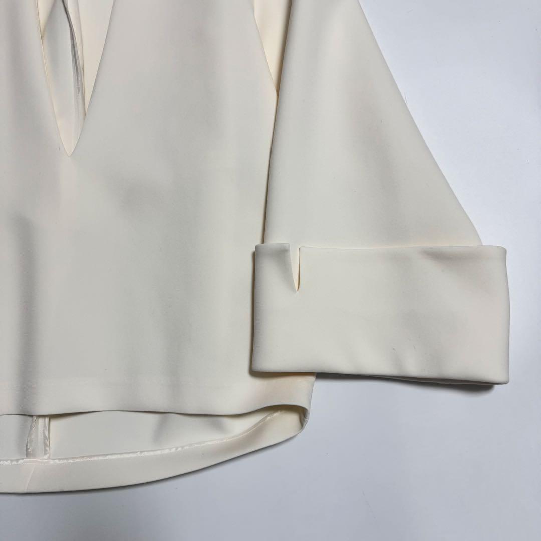 LE PHIL ルフィル スキューバジャージーブラウス　白　ルフィル