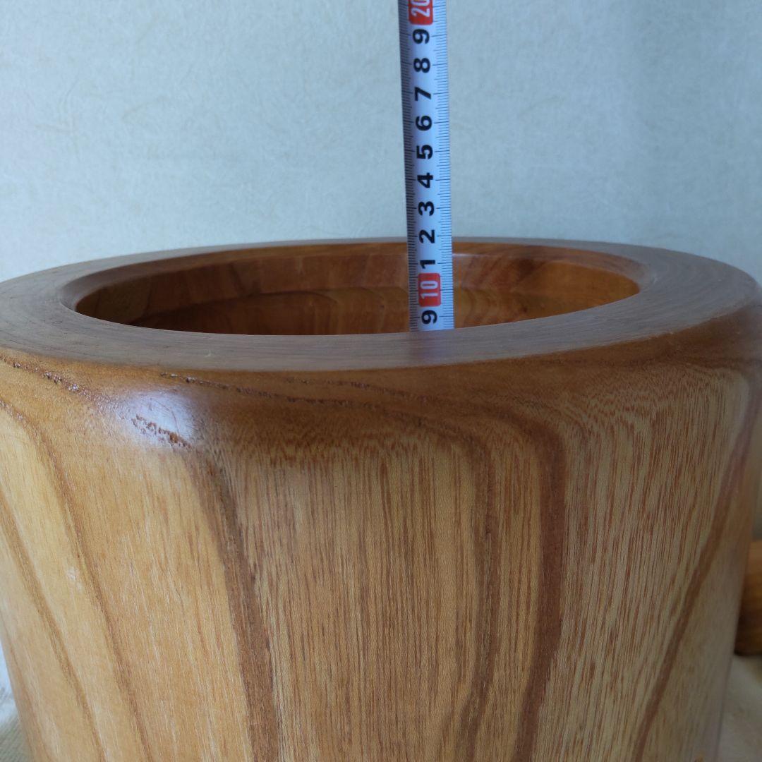 欅　ミニ臼と杵　お正月の餅つきに