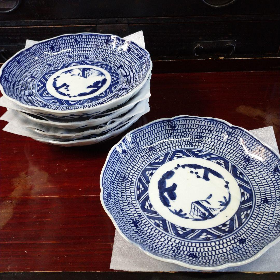 古道具 和食器 春寒皿セット