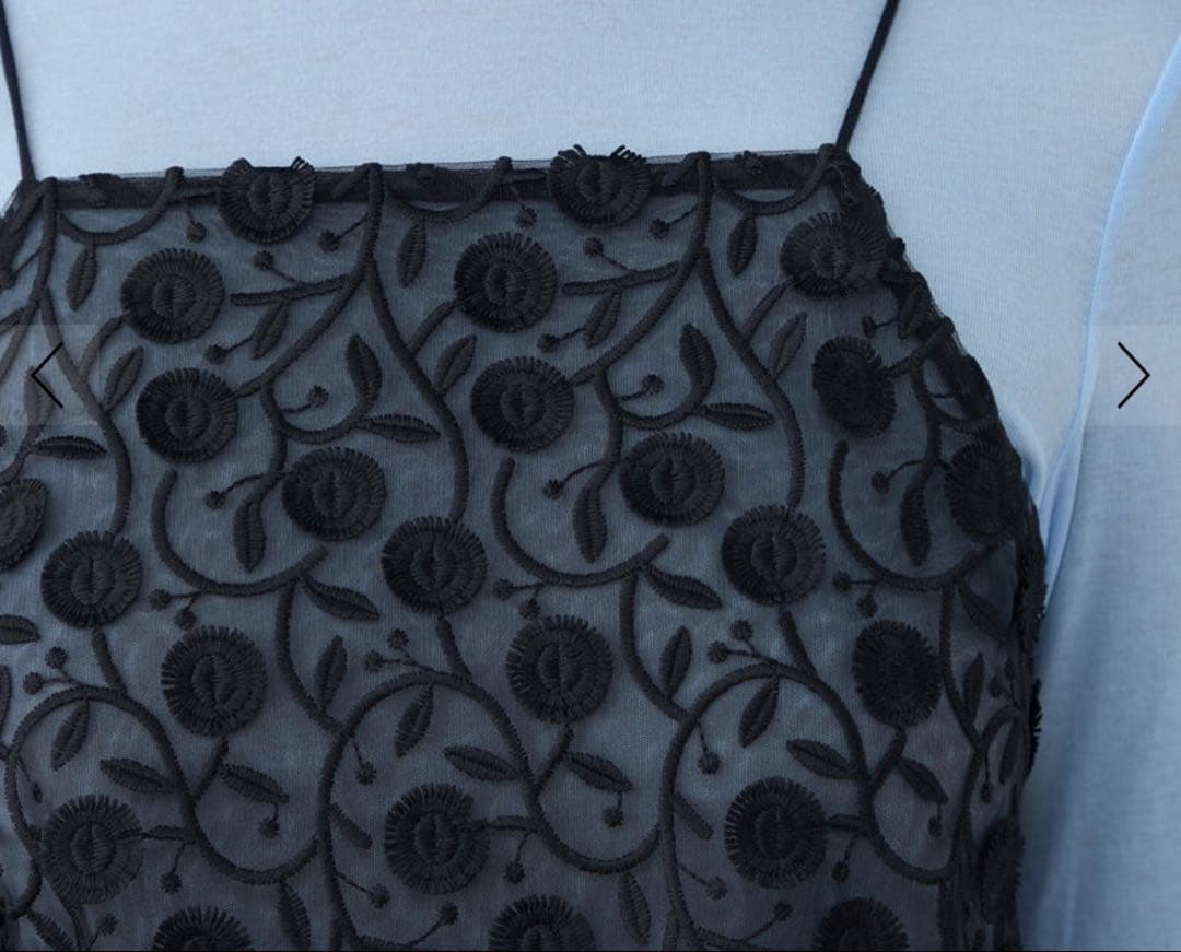 マカフィー　TOMORROWLANDメッシュエンブロイダリー キャミソール