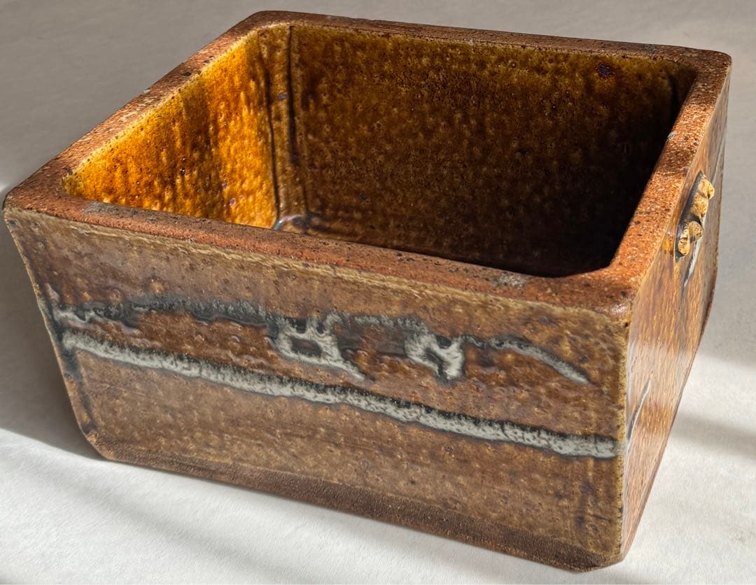 940 美品‼︎ 會津本郷焼 宗像窯　ニシン鉢　アンティーク鉢