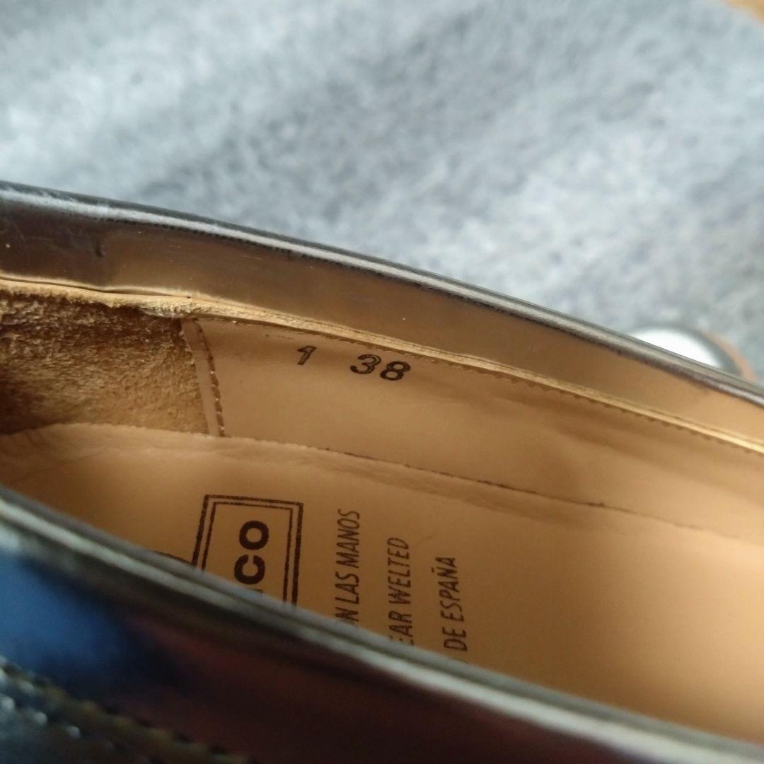 極美品 Palianco シルバー ホワイト ローファー サイズ38