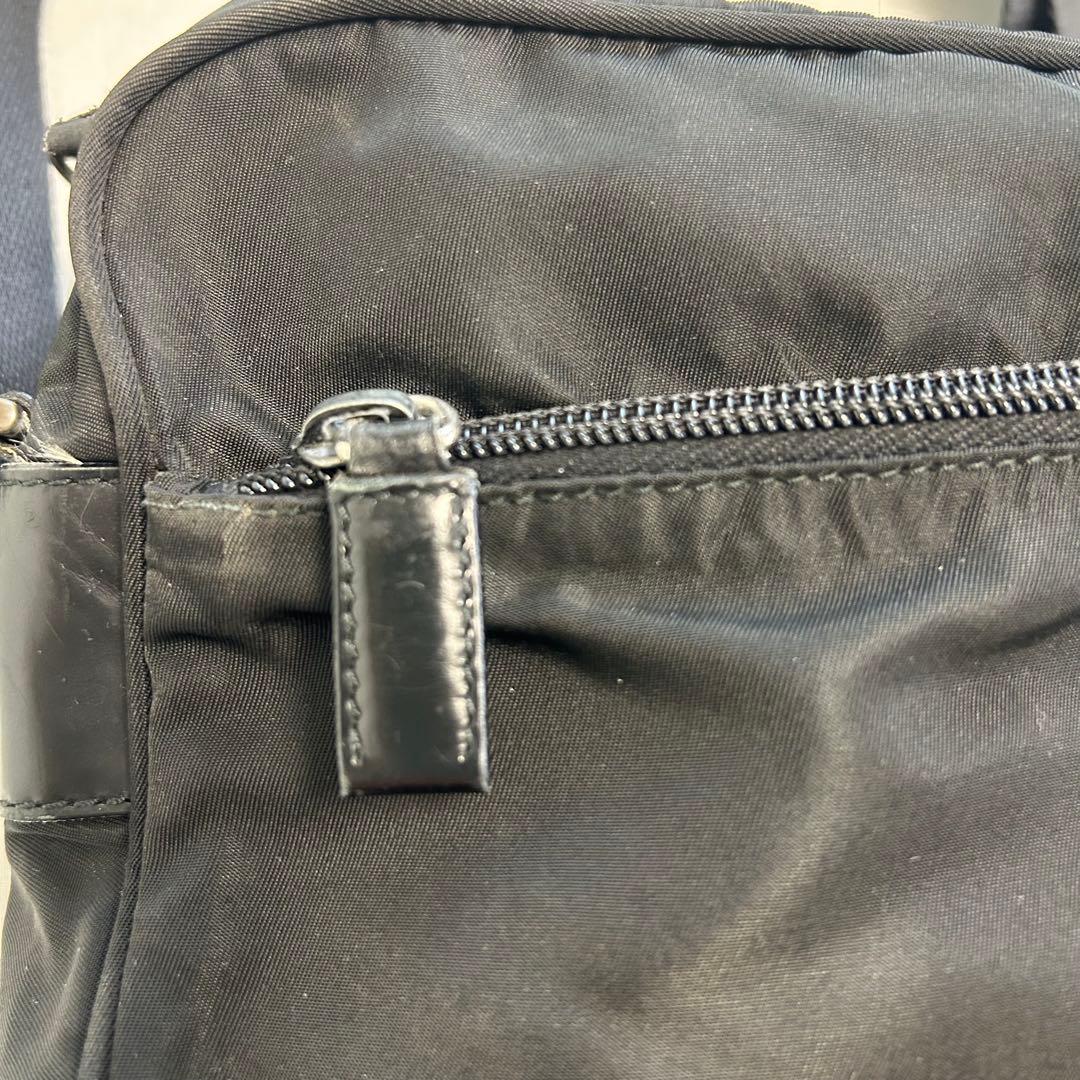 【訳あり品】プラダ ショルダーバッグ ブラック 三角ロゴ ナイロンBT0166