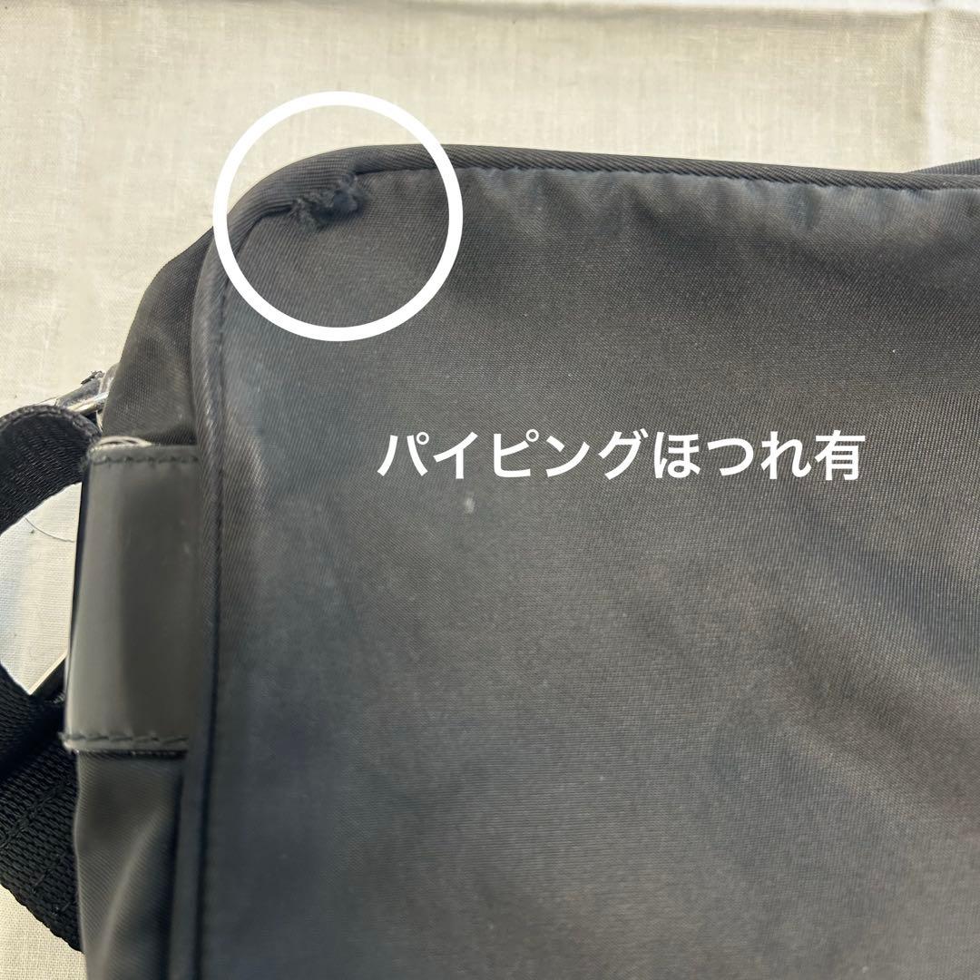 【訳あり品】プラダ ショルダーバッグ ブラック 三角ロゴ ナイロンBT0166
