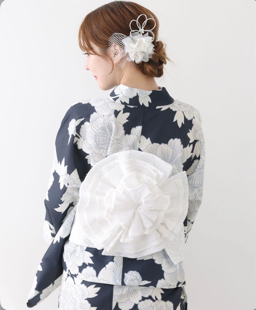 セパレート浴衣 / 浴衣+作り帯+飾り帯+草履+巾着セット