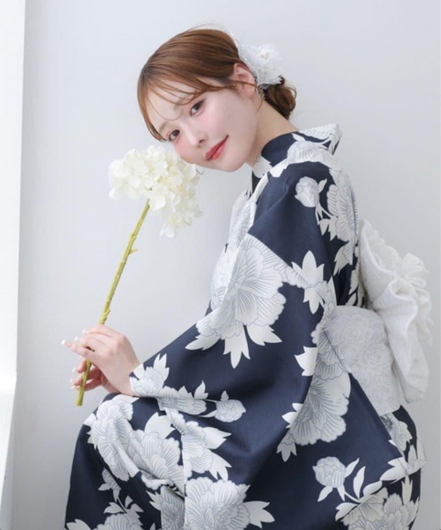 セパレート浴衣 / 浴衣+作り帯+飾り帯+草履+巾着セット