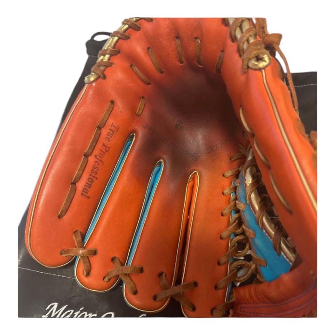 Slagger 軟式グローブ 青オレンジ、オーダーグローブ