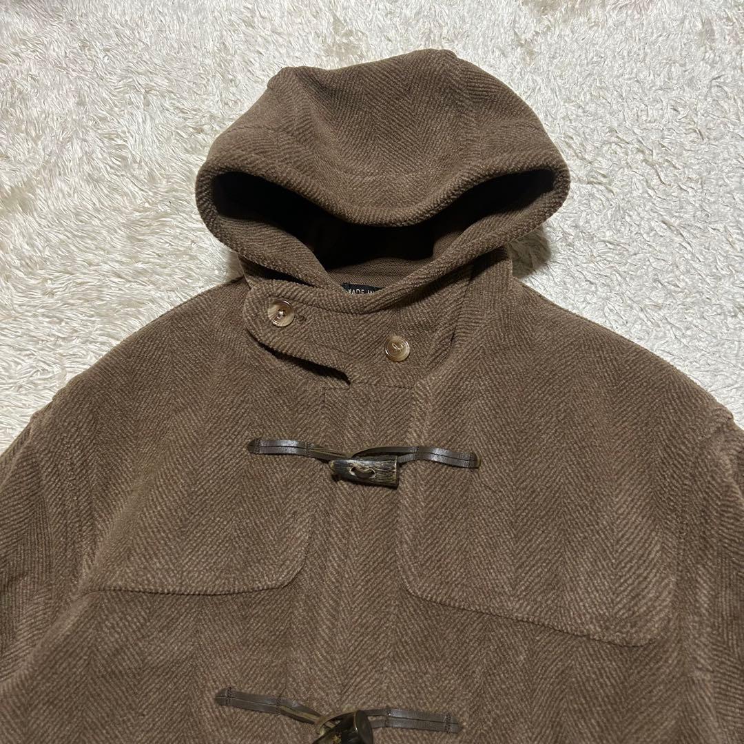 グローバーオール キングストン ヘリンボーン ダッフルコート 茶系 XL相当