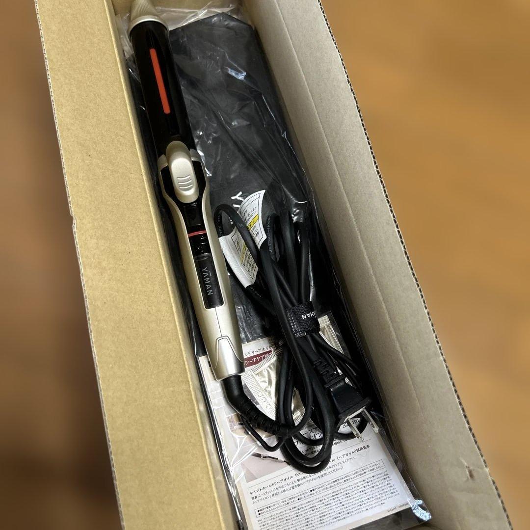 1回試用のみ YAMAN カールヘアアイロン ブラック シルバー　yjhb1