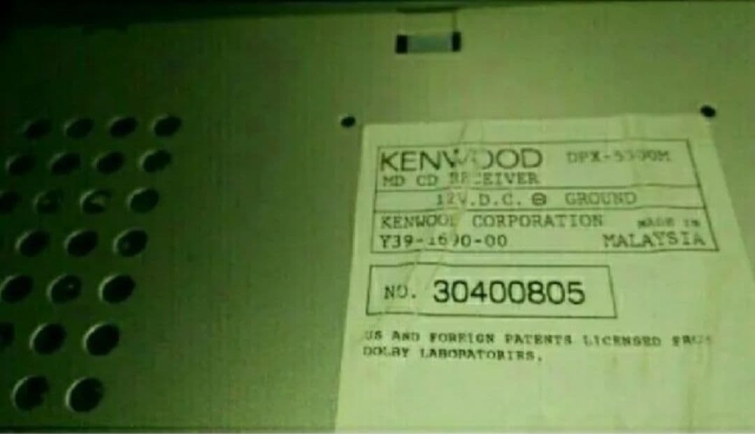 KENWOOD MDカーステレオ