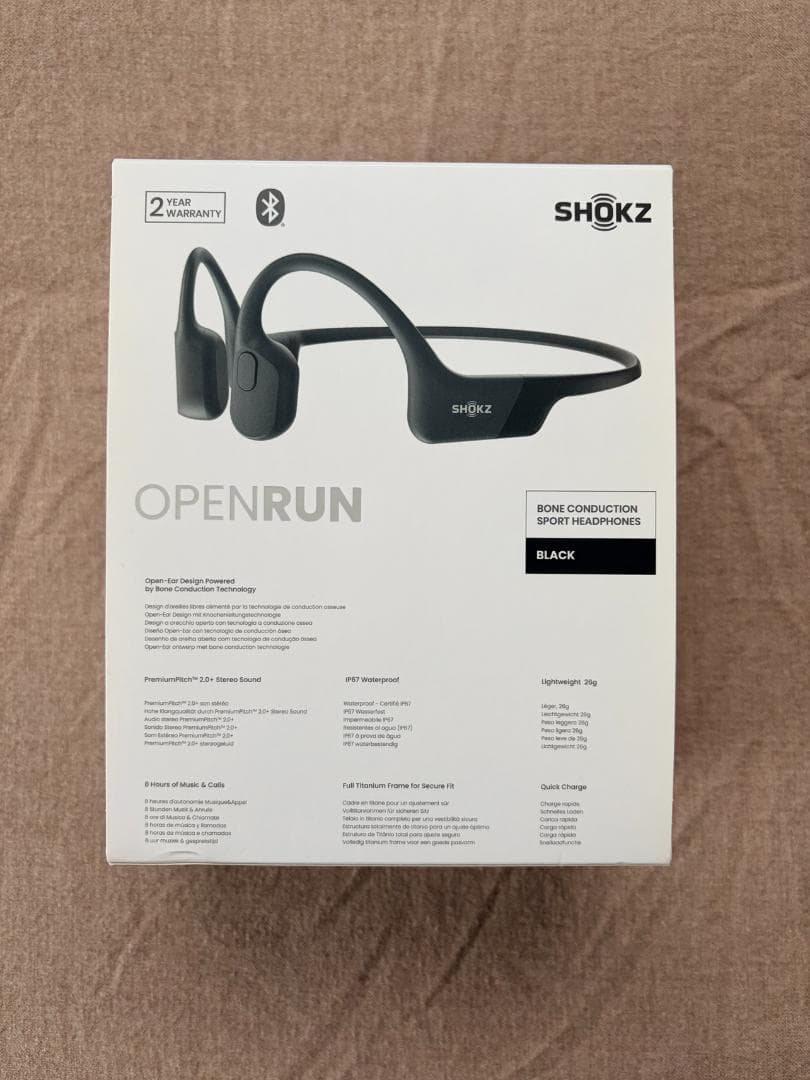 SHOKZ OPENRUN 骨伝導イヤホン ブラック